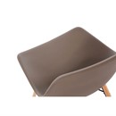 Chaise moulée PP avec structure métallique Arlo Bolero café (lot de 2)